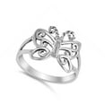 thumbnail image 4 of Filigree Butterfly Swirl Petite Animal Ring .925 Sterling Silver Band Jewelry Female Male Size 9, 4 of 4