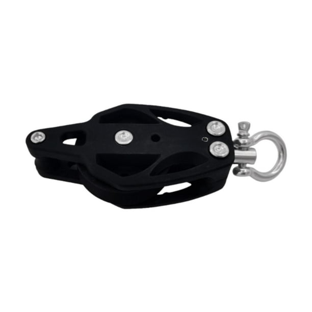 Polea de elevación, polea de grúa, bloque de aparejo de cubierta, polea de navegación pequeña, bloque giratorio simple, herrajes para accesorios de 100 mm x 50 mm