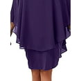 thumbnail image 5 of FASHIONWT Women Elegant 3/4 Sleeve Summer Midi Chiffon Dress, 5 of 5