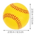 thumbnail image 2 of OUNONA 2Pcs Yellow Pu Sponge Baseballs For Children Training Indoor Use, 2 of 8