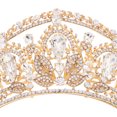 thumbnail image 3 of KAKOWELY Tiara nupcial de cristal, corona, diadema con diamantes de imitación, disfraz de princesa, novia, fiesta de cumpleaños, tocado de reina, accesorios para el cabello de boda para mujer, 3 of 4