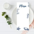 thumbnail image 2 of Koyal Wholesale Nautical Sea Life Printable Wedding Paper Menu Cards for DIY Printer, Pack of 52, 2 of 5