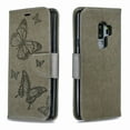 thumbnail image 3 of Allytech Galaxy S9 Plus Case, Slim Fit PU Leather Folio Butterfly Embossed Shockproof Wrist Hand Strap Flip Cards Holder Wallet Case TPU Back Cover for Samsung Galaxy S9+ Plus, Gray, 3 of 8