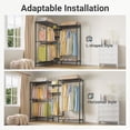 thumbnail image 5 of VIPEK Classic V6 5 Tiers Wire Garment Rack Heavy Duty Clothes Rack Freestanding Closet Storage Rack, Max Load 850LBS, Black, 5 of 8