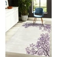thumbnail image 4 of Leaves Decorative Rug, Broad Leaves Close-up Background Garden Organic Foliage Shrubs Cells Plant Image, Quality Carpet for Bedroom Dorm and Living Room, 6 Sizes, Pale Lavender, by Ambesonne, 4 of 4