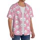 thumbnail image 2 of Balery Cute Cat Camisa Casual de Manga Corta con Botones para Hombre, Texturizada, Estilo Cubano, para Playa, Verano-Small, 2 of 5