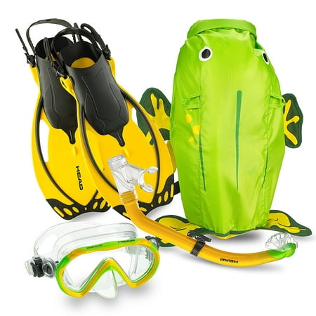HEAD Sea Pals Jr. Kid's Children's Frog Snorkeling Swim Gear Set, Small (Best Rated Snorkel Gear)
