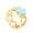 Gold Blue, variant on Flower Gemstone Rings for Women Stainless Steel Gold Plated Stone Hollow Out Dainty Floral Petal Elegant Vintage Boho Personalized Gift Jewelry Silver Red 9