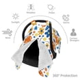 thumbnail image 6 of Honeii Flower print 2-in-1 baby car seat canopy doubles as a nursing cover, fitting both genders & measuring 39x27.5in, 6 of 7