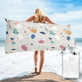 thumbnail image 2 of ZNDUO Beach Towel, Abstract Colorful Terrazzo Pattern Oversized Quick Dry Bath Towel - 27.5"x55", 2 of 8