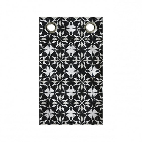 Grunge Hanging Pocket Organizer, Sketchy Vintage Illustration of Monotone Circular Motifs, Printed Polyester Storage Bag with Pockets, 9" x 27", Charcoal Grey Champagne