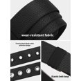 thumbnail image 4 of Catelles Black Nylon Belt - Durable Pin Buckle Design for Outdoor, and Everyday Wear，Gift Box,120CM Length, 4 of 9
