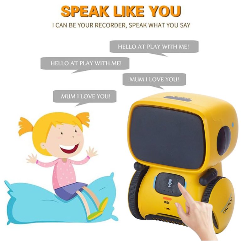 Robot Giroscópico Interactivo Desmontable – Juguete De Construcción Con 6 Modos: Coche, Baile, Batalla Y Más, Educativo Y Divertido Para Niñas Y Niños (Color Amarillo)