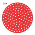 thumbnail image 1 of Lubelski 2Pcs Frying Liner Food Grade Non-Stick Silicone Dishwasher Safe Fryer Basket Mat for Kitchen, 1 of 6
