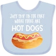 thumbnail image 3 of Inktastic Just Skip to the Part Where There Are Hot Dogs Boys or Girls Baby Bib, 3 of 4