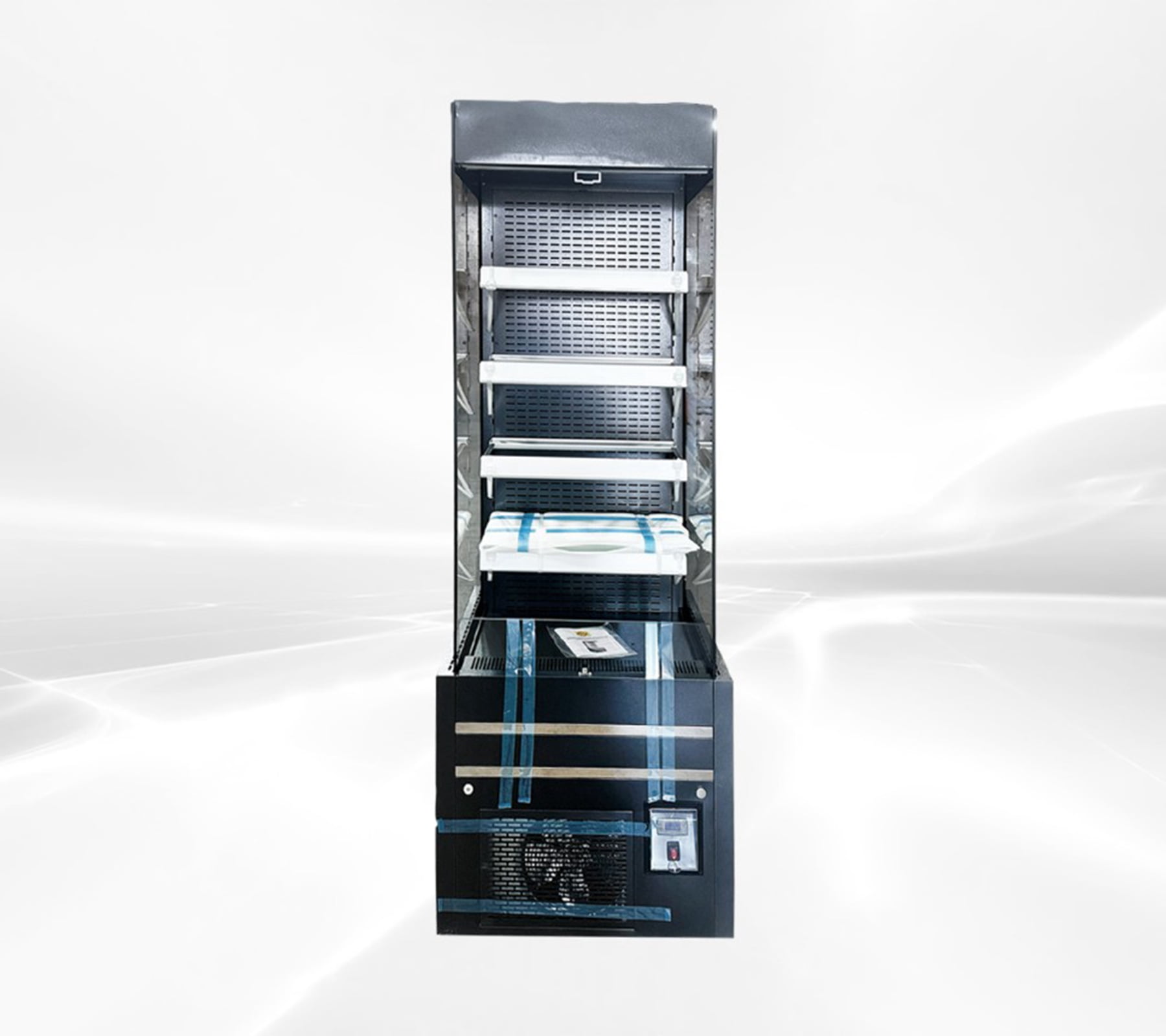 29 in. 16.4 Cu. Commercial Vertical Open Air Display Refrigerator, NSF Grab & Go Merchandiser for Drinks, Sandwiches, Desserts and Bakery Display