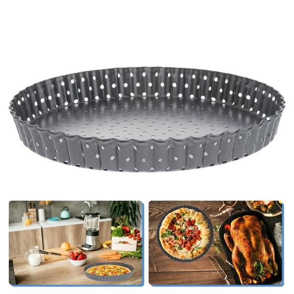 FOLOYORI Pie Tray 8 Inch Non Stick Carbon Steel With Loose Base For Baking 1Pcs
