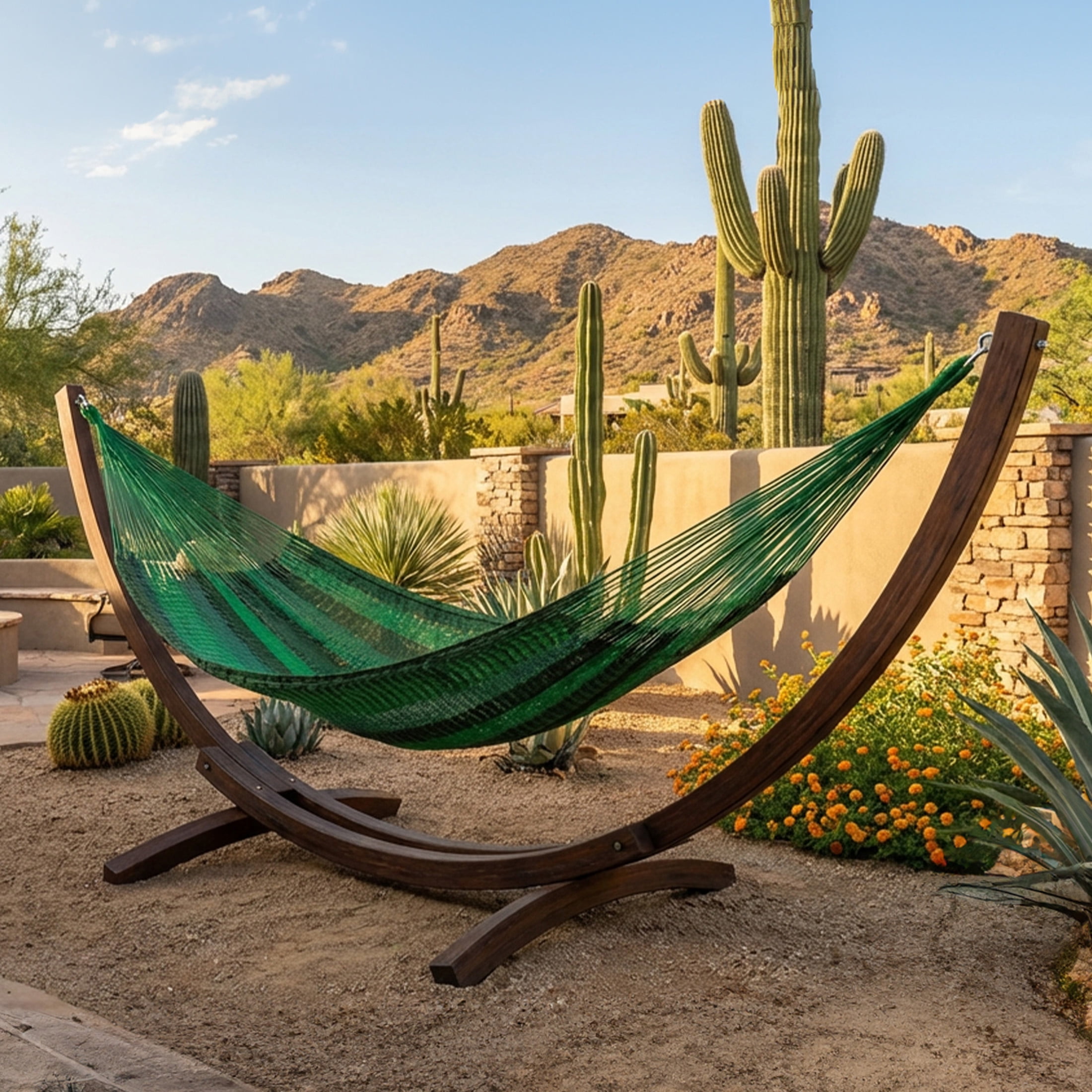 Sunnydaze 2-Person Cotton Mayan Family Hammock, 625 lb Capacity - Meadow