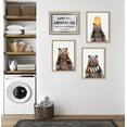 thumbnail image 6 of Kate and Laurel Sylvie Lets Hang Out Bear Framed Canvas Wall Art by Amy Peterson Art Studio, 18x24 Natural, Decorative Funny Animal Art Home Décor, 6 of 6