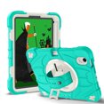 thumbnail image 2 of For iPad Mini 7th/6th Gen 8.3"(2024/2021) Case,Kids Friendly,With Rotatable Adjustable Hand Strap,Retractable Kickstand,Shoulder Strap,Shockproof Anti-fall Rugged Heavy Duty Case,Mint, 2 of 11