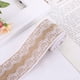 thumbnail image 4 of Rollos de cinta, corona de arpillera natural con encaje blanco, cinta de yute de arpillera, cintas de arpillera natural, cinta de encaje para manualidades, para bodas, bricolaje, envoltura de regalos,, 4 of 5