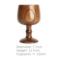 thumbnail image 2 of Nordic Wooden Belly Cup Wine Glasses Home Office Water Tea Drinking Cups, 2 of 2