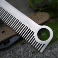 thumbnail image 2 of Peine con llavero de acero inoxidable, peine de bolsillo pequeño, minipeine antiestático para barba y bigote (1 unidad), 2 of 5