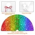 thumbnail image 4 of Yiaed Glitter Rainbow Print Christmas Tree Skirt , Tree SkirtsTree Mat for Christmas Winter Holiday Indoor Decorations-36", 4 of 7