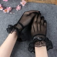 thumbnail image 6 of 1 Pair Bridal Gloves Lace Breathable Ladies Stretchy Bow-knot Gloves for Party, 6 of 8