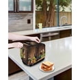 thumbnail image 3 of Red Wine Small Toaster Cover 2 Slice, Kitchen Appliance Covers, Grapes Glasses Country Wooden Farmhouse Toaster Oven Cover with Loop, Bread Machine Cover Polyester Dust Cover Protection, 3 of 4