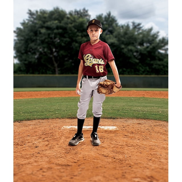 Augusta sportswear Boy's Attain Wicking Two Button Baseball Jersey