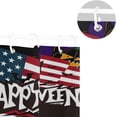 thumbnail image 4 of Coolnut Halloween Flag Bath Shower Curtain Liners 72"x72", 100% Polyester Waterproof with C-Shaped Curtain Hook Modern Bathroom Decoration 1 Panel, 4 of 5