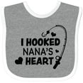 thumbnail image 3 of Inktastic I Hooked Nana's Heart with Fishing Rod Boys or Girls Baby Bib, 3 of 4
