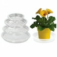 thumbnail image 3 of BPPEG Transparent Plastic Tray, Plant Saucers (5-Pack) - Clear, Round (Diameter: 6), 3 of 7