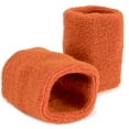 thumbnail image 2 of Crown Sporting Goods Cotton Terry Cloth Wrist Sweatbands, 2-pack Orange, 2 of 2
