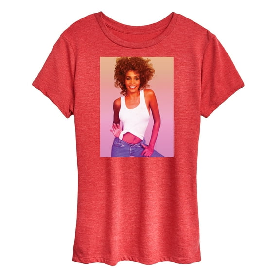 Whitney Houston - Gradient Photo - Women's Short Sleeve Graphic T-Shirt