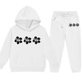 thumbnail image 6 of Ymyiu Girls' Winter Outfit Girls Clothes 2pcs Outfits Hoodies Leggings Pants Set Fall Winter Clothes Size 7-8 Years(White, 7-8 Years), 6 of 6