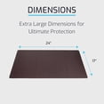 thumbnail image 2 of ZBRANDS // Brown Leather Smooth Desk Mat Pad Blotter Protector, 24" x 17" (0.60 lbs), 2 of 7