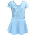 thumbnail image 6 of WUANDIXFA Ballet Leotards for Girls Toddler Dance Dress Outfit Combo with Skirt and Tights (Toddler/Little Kid/Big Kid) (Light Blue, 3-4 Years), 6 of 8