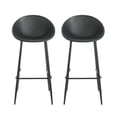 thumbnail image 2 of Stylish & Durable Barstools, PP, Black (Set of 2), 2 of 9