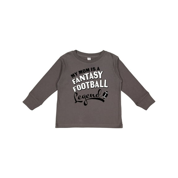 Inktastic My Mom Is a Fantasy Football Legend Boys or Girls Long Sleeve Toddler T-Shirt