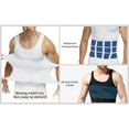 thumbnail image 3 of Mens Slimming Body Shaper Vest Compression Tank Tops Shirts Workout Abs Abdomen Undershirts 3pcs, 3 of 6