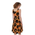 thumbnail image 2 of Black Halloween Pumpkin Pattern Print Sleeveless Knee Length Dress, Halloween Decorative Fashion Summer Maxi Dress For Women, 2 of 4