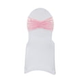 thumbnail image 3 of Velvet Ruffle Stretch Chair Band Sashes Bows Elastic Chair Ties Pink 10Pc 8" X 13" for Weddings, Bridal or Baby Showers, Corporate or Birthday Parties, Banquet Event, Formal or Family Gathering, 3 of 3