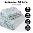 thumbnail image 3 of Bedduvit King Size Quilt Set, 100% Cotton Green Gray Spring Floral Striped Farmhouse Summer Bedspread King, Reversible Lightweight Bedding Quilt Set for King Bed, All Season 3-Piece (Green, 98"x106"), 3 of 12