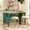Green, variant on Christopher Knight Home 56" Farmhouse Kitchen Island Cart with Open Storage Shelves, Wood Top, White