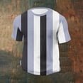 thumbnail image 3 of Men's Color Block Waffle Short Sleeve T-Shirts Slim Elastic Stripes Print Pullover Gym Athletic Workout Tees, 3 of 6