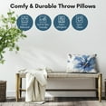 thumbnail image 2 of Americanflat 14"x10" Floral Rectangular Throw Pillow with Premium Polyester - White and Indigo, 2 of 8