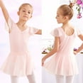 thumbnail image 4 of POIUYTR Toddler Girls Ballet Leotards Skirt Girls Classic Short Sleeve Dance Gymnastic Ballerina Outfit Dress, 4 of 4