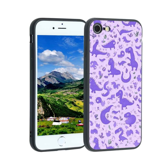 Compatible with iPhone SE 2022 Phone Case, Dino-55 Case Silicone Protective for Teen Girl Boy Case for iPhone SE 2022